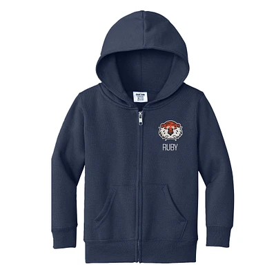 Toddler Chad & Jake  Navy Auburn Tigers Personalized Full-Zip Hoodie