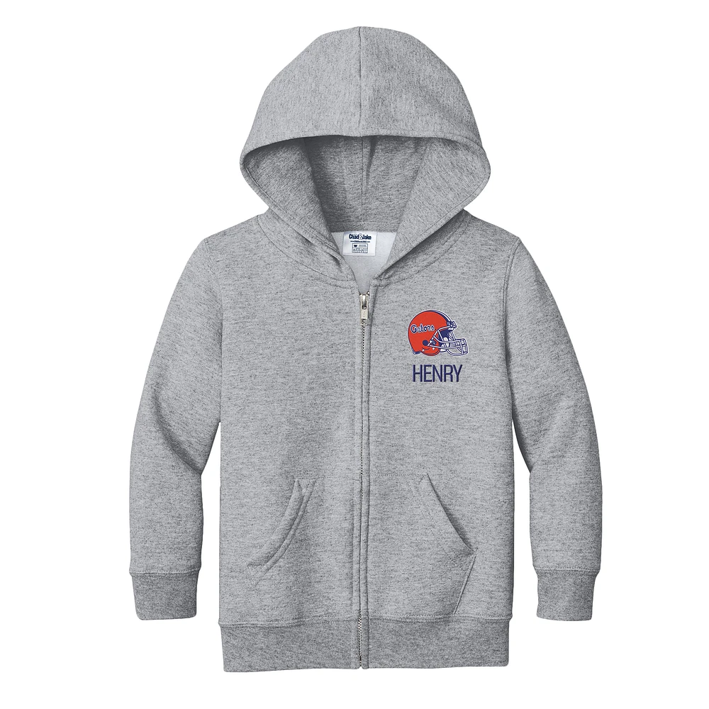 Toddler Chad & Jake Gray Florida Gators Personalized Full-Zip Hoodie