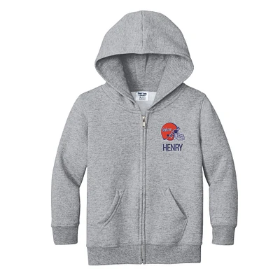 Toddler Chad & Jake  Gray Florida Gators Personalized Full-Zip Hoodie
