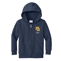Toddler Chad & Jake  Navy Marquette Golden Eagles Personalized Full-Zip Hoodie