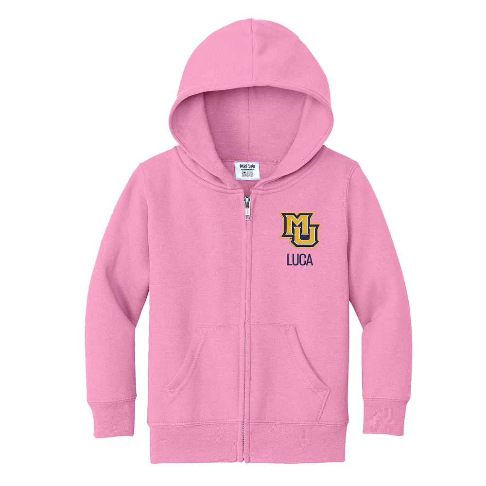 Toddler Chad & Jake Marquette Golden Eagles Personalized Full-Zip Hoodie