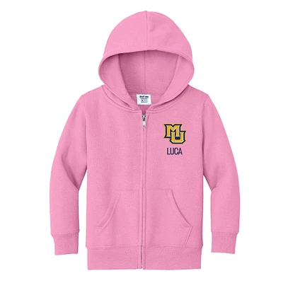 Toddler Chad & Jake Marquette Golden Eagles Personalized Full-Zip Hoodie