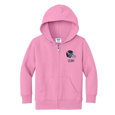 Toddler Chad & Jake  Pink Ole Miss Rebels Personalized Full-Zip Hoodie