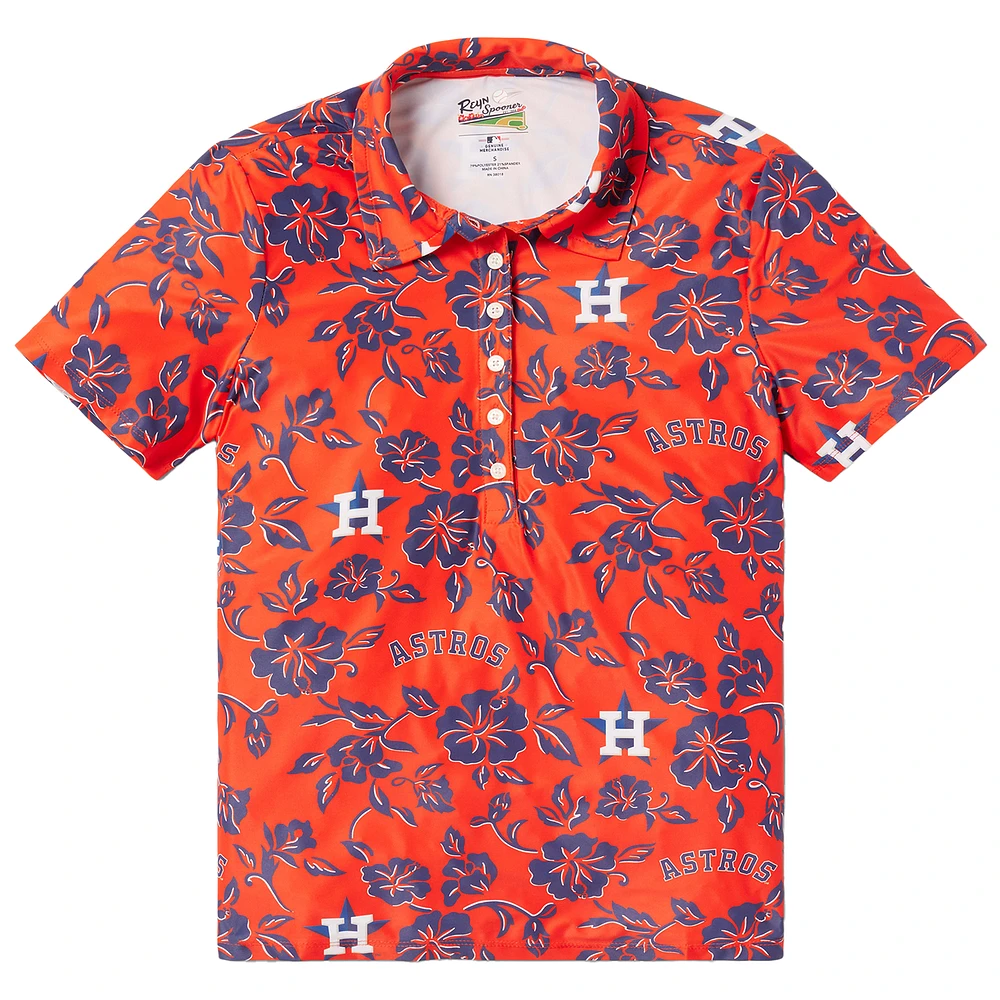 Women's Reyn Spooner Orange Houston Astros Pua Performance Polo
