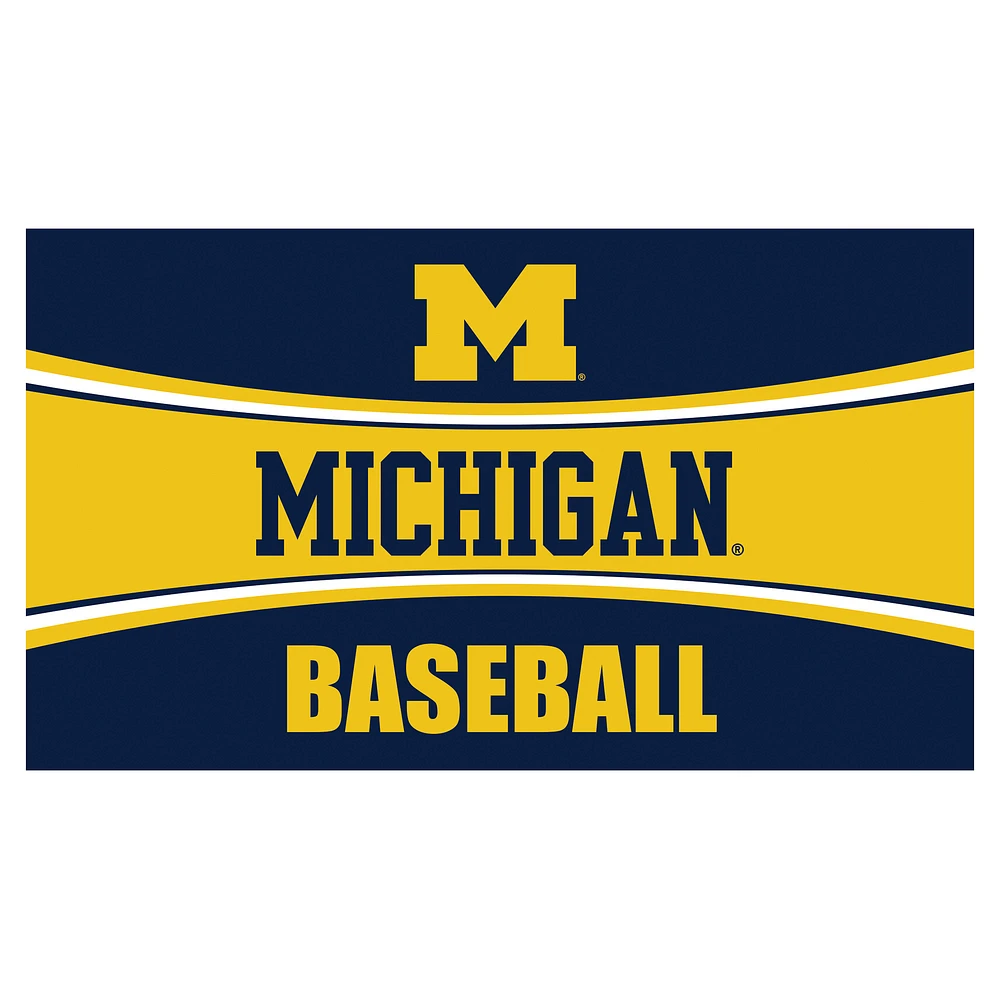 Michigan Wolverines 28" x 16" Baseball Trapper Door Mat