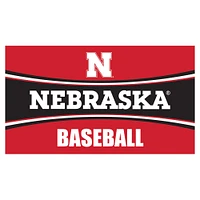 Nebraska Huskers 28" x 16" Baseball Trapper Door Mat