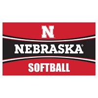 Nebraska Huskers 28" x 16" Softball Trapper Door Mat
