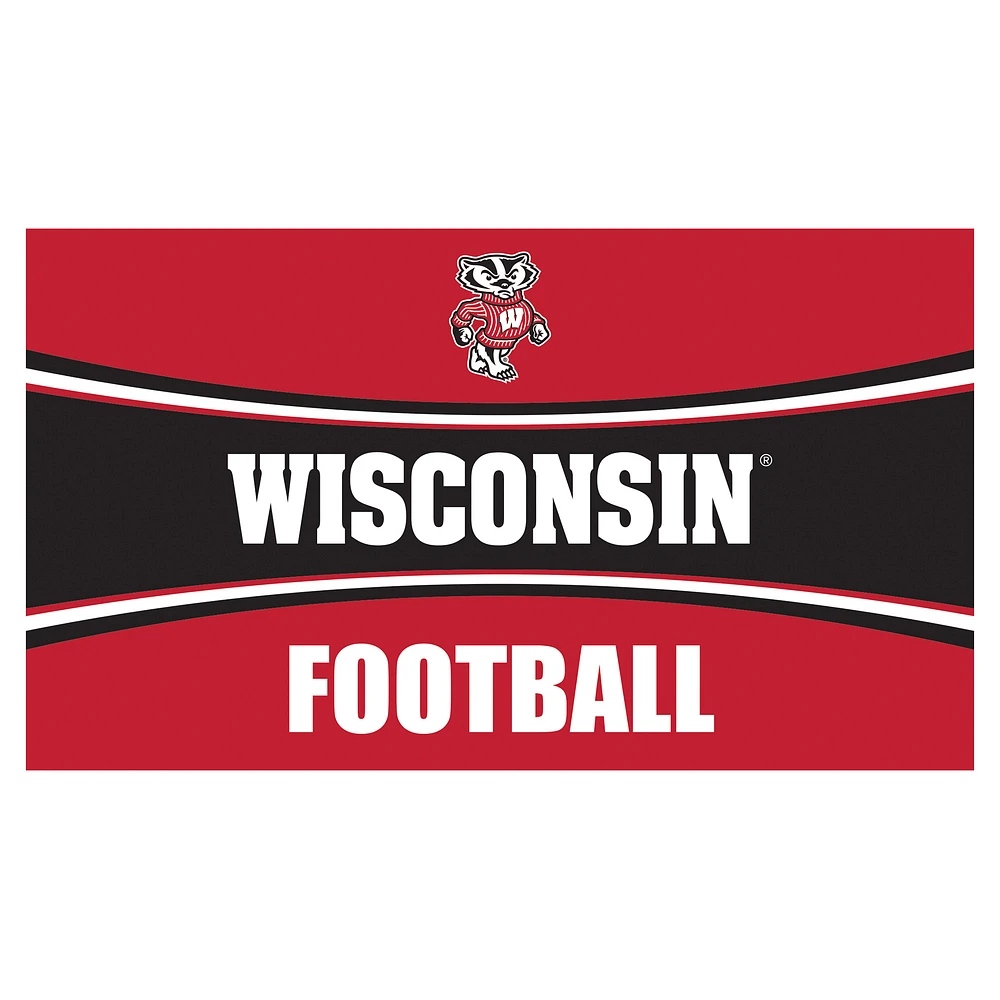Wisconsin Badgers 28" x 16" Football Trapper Door Mat