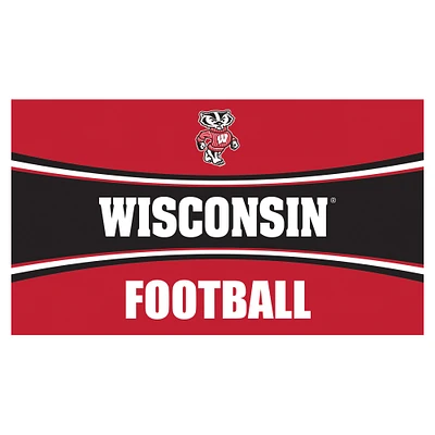 Wisconsin Badgers 28" x 16" Football Trapper Door Mat
