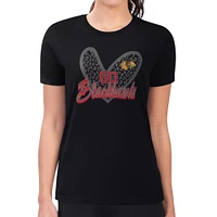 Women's G-III 4Her by Carl Banks Chicago Blackhawks Animal Print Heart Fitted T-Shirt