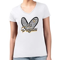 Women's G-III 4Her by Carl Banks Pittsburgh Penguins Animal Print Heart Fitted V-Neck T-Shirt