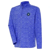 Men's Antigua Heather Blue CF Montreal Determined Quarter-Zip Jacket