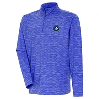 Men's Antigua Heather Blue CF Montreal Determined Quarter-Zip Jacket