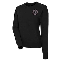 Women's Antigua Black Inter Miami CF Forward Fleece Pullover Sweatshirt