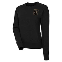Women's Antigua Black LAFC Forward Fleece Pullover Sweatshirt