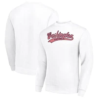 Men's Starter  White Washington Capitals Tailsweep City Pullover Sweatshirt