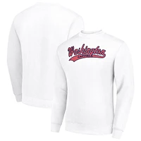 Men's Starter  White Washington Capitals Tailsweep City Pullover Sweatshirt