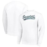 Men's Starter  White Seattle Kraken Tailsweep City Pullover Sweatshirt