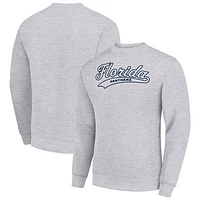Men's Starter  Heather Gray Florida Panthers Tailsweep City Pullover Sweatshirt