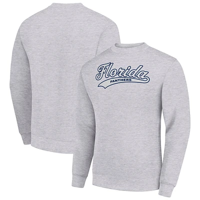 Men's Starter  Heather Gray Florida Panthers Tailsweep City Pullover Sweatshirt