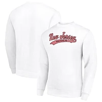 Men's Starter  White New Jersey Devils Tailsweep City Pullover Sweatshirt