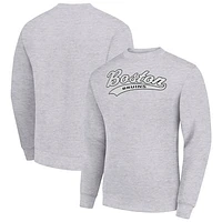 Men's Starter  Heather Gray Boston Bruins Tailsweep City Pullover Sweatshirt