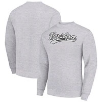 Men's Starter  Heather Gray Boston Bruins Tailsweep City Pullover Sweatshirt