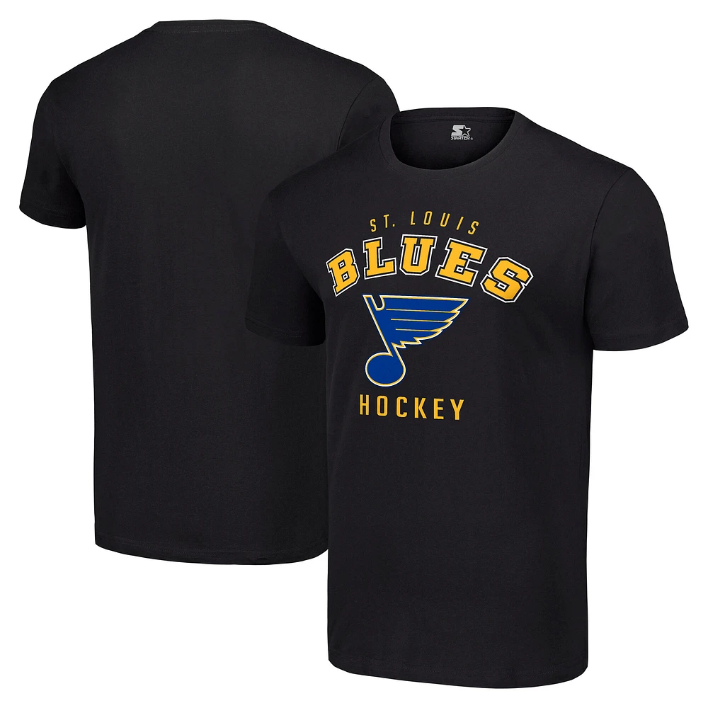 Men's Starter Black St. Louis Blues Logo T-Shirt