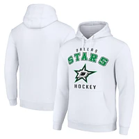 Men's Starter White Dallas Stars  Logo Pullover Hoodie