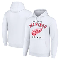 Men's Starter White Detroit Red Wings  Logo Pullover Hoodie