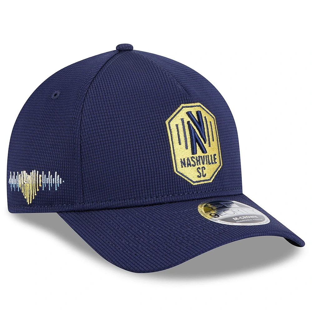 Men's New Era Navy Nashville SC 2025 Jersey Hook 9FORTY M-Crown Adjustable Hat