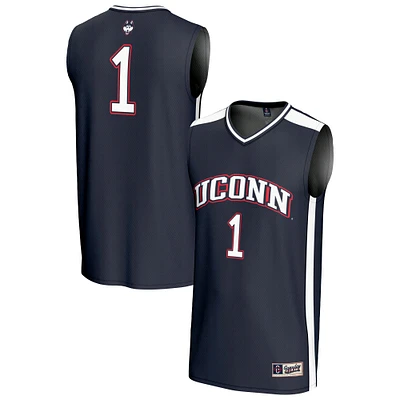 Youth GameDay Greats #1 Navy UConn Huskies Lightweight Collegiate Basketball Fashion Jersey