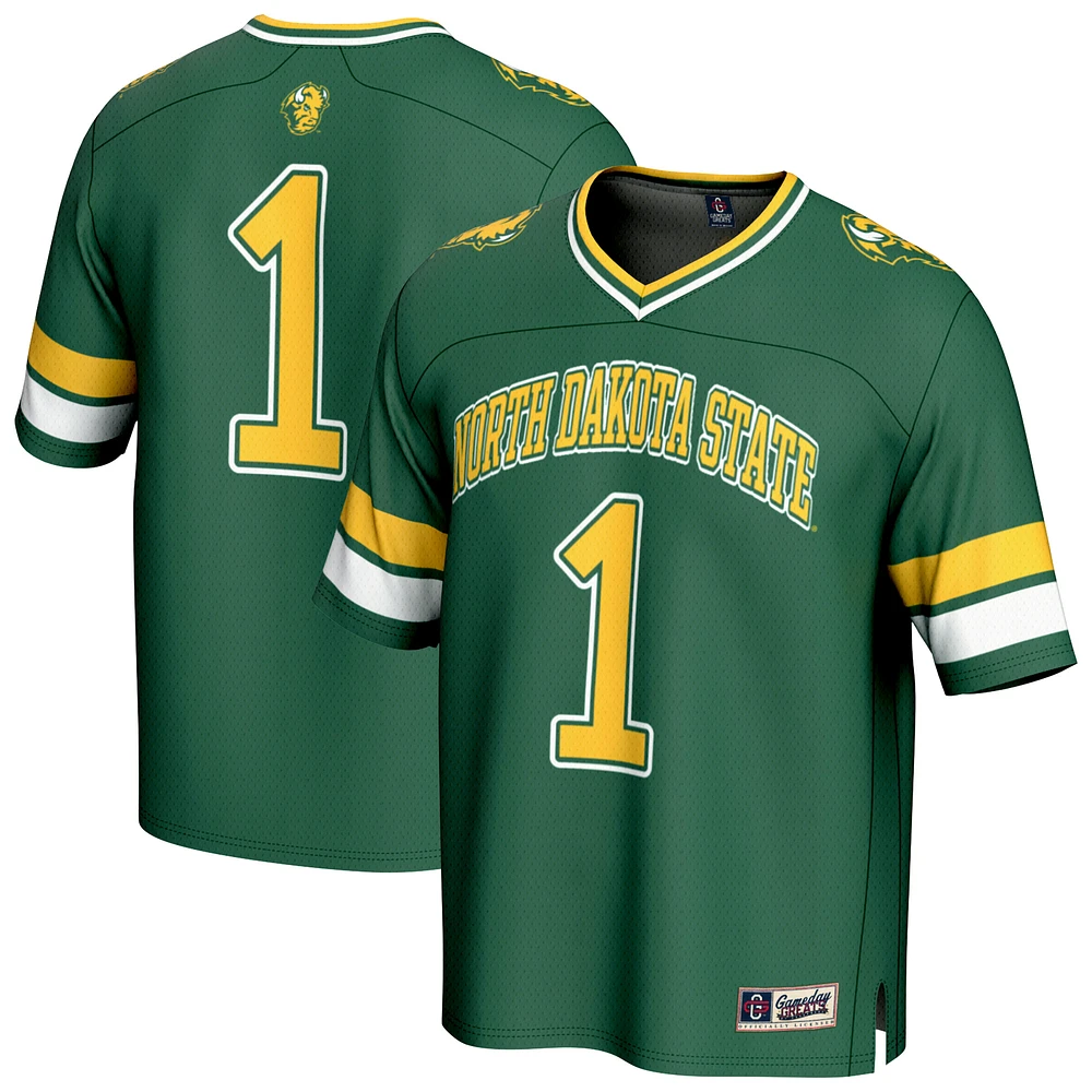 GameDay Greats #1 Green NDSU Bison Lightweight Collegiate Football Fashion Jersey