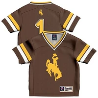 Toddler GameDay Greats #1 Brown Wyoming Cowboys Lightweight Collegiate Football Fashion Jersey