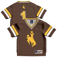 Toddler GameDay Greats #1 Brown Wyoming Cowboys Lightweight Collegiate Football Fashion Jersey