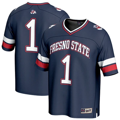 Youth GameDay Greats #1 Navy Fresno State Bulldogs Lightweight Collegiate Football Fashion Jersey