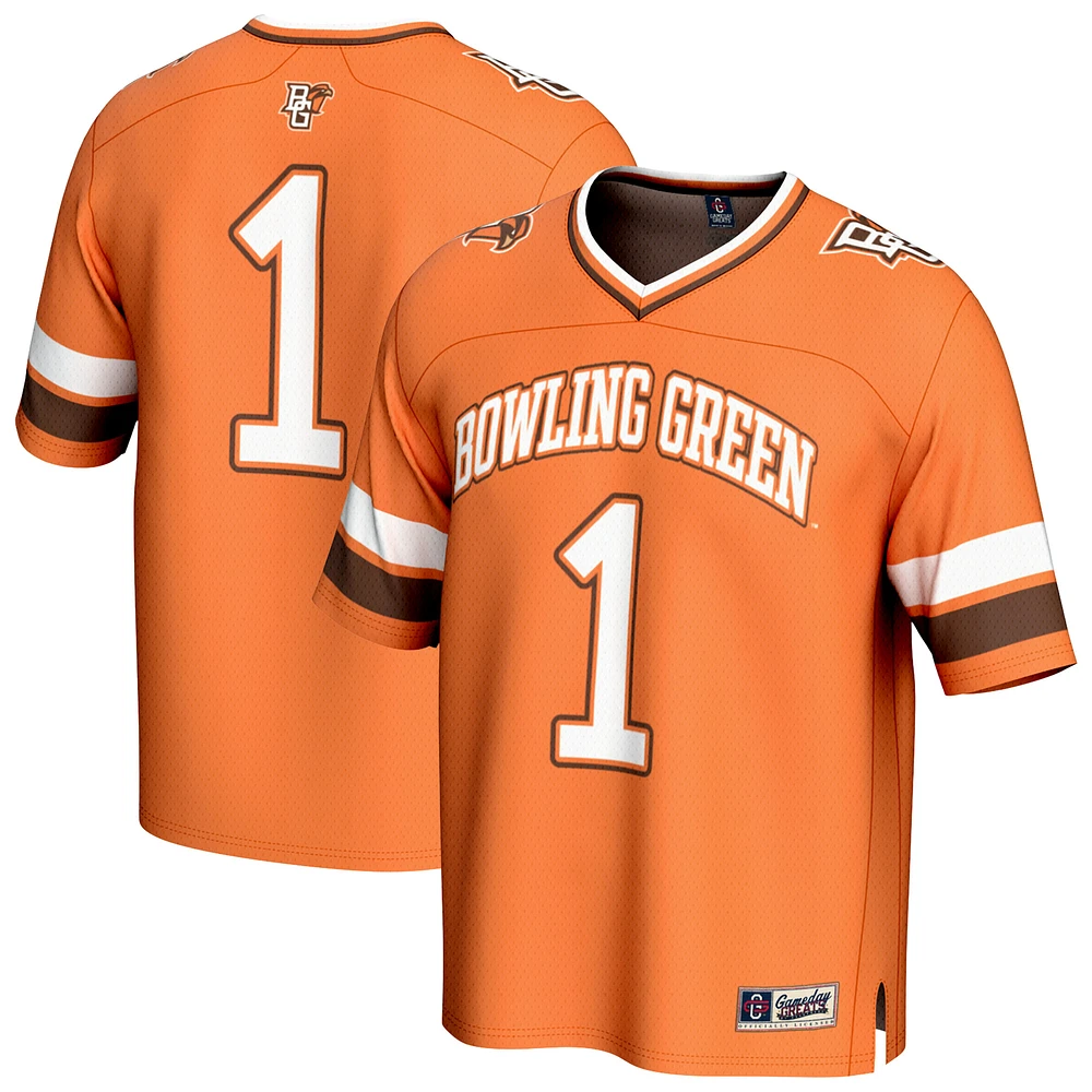 Youth GameDay Greats #1 Orange Bowling Green St. Falcons Lightweight Collegiate Football Fashion Jersey