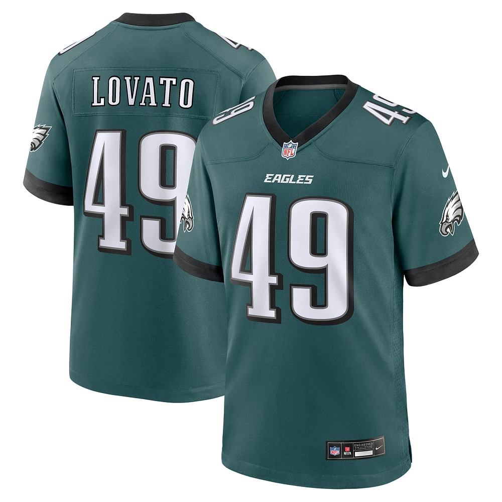 Men's Nike Rick Lovato Midnight Green Philadelphia Eagles Team Game Jersey