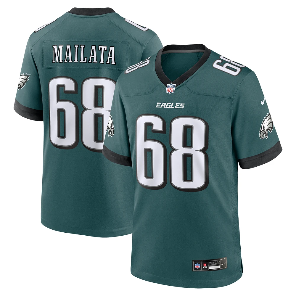 Men's Nike Jordan Mailata Midnight Green Philadelphia Eagles Team Game Jersey