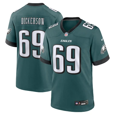 Men's Nike Landon Dickerson Midnight Green Philadelphia Eagles Team Game Jersey