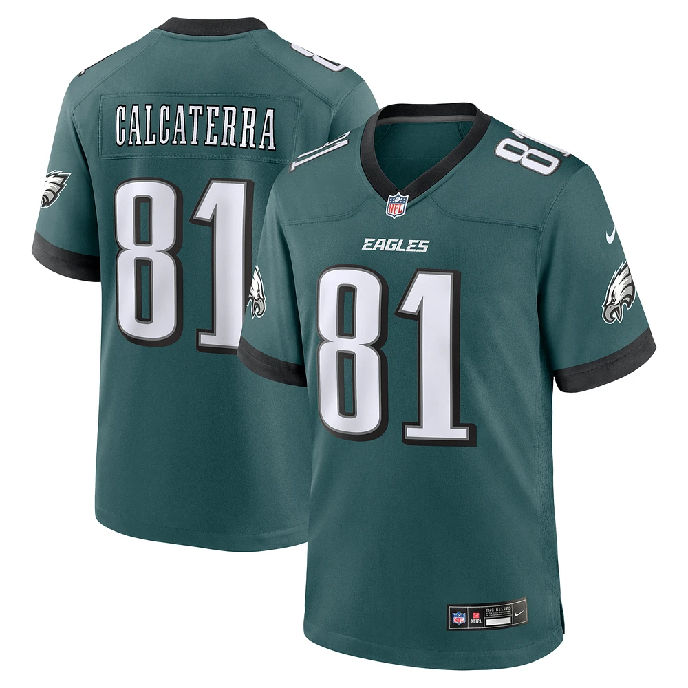 Men's Nike Grant Calcaterra Midnight Green Philadelphia Eagles Team Game Jersey