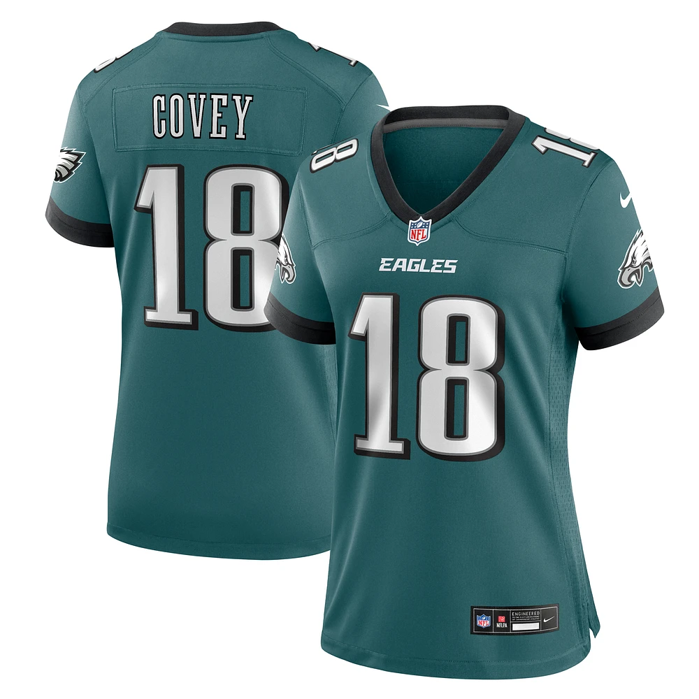 Women's Nike Britain Covey Midnight Green Philadelphia Eagles Team Game Jersey