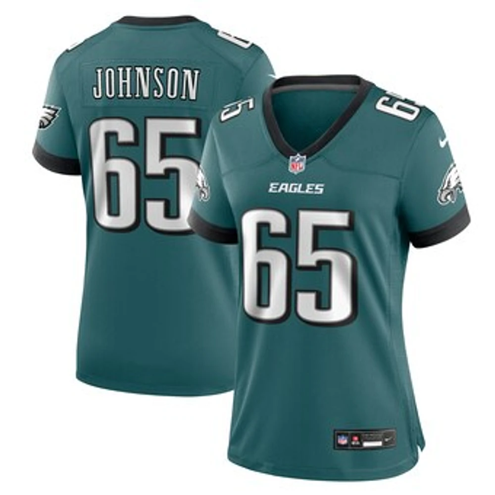 Women's Nike Lane Johnson Midnight Green Philadelphia Eagles Team Game Jersey