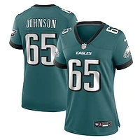 Women's Nike Lane Johnson Midnight Green Philadelphia Eagles Team Game Jersey