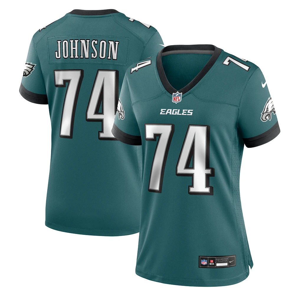 Women's Nike Fred Johnson Midnight Green Philadelphia Eagles Team Game Jersey