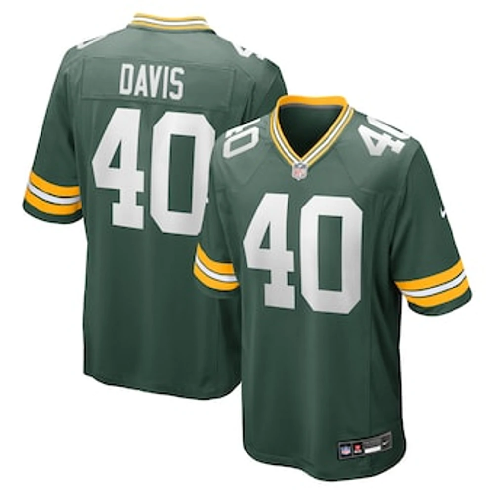 Men's Nike LJ Davis  Green Bay Packers Game Jersey