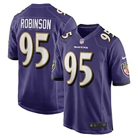 Men's Nike Tavius Robinson  Purple Baltimore Ravens Team Game Jersey