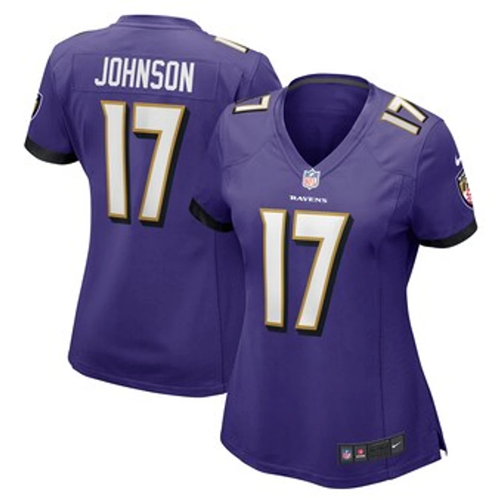 Women's Nike Josh Johnson  Purple Baltimore Ravens Game Jersey