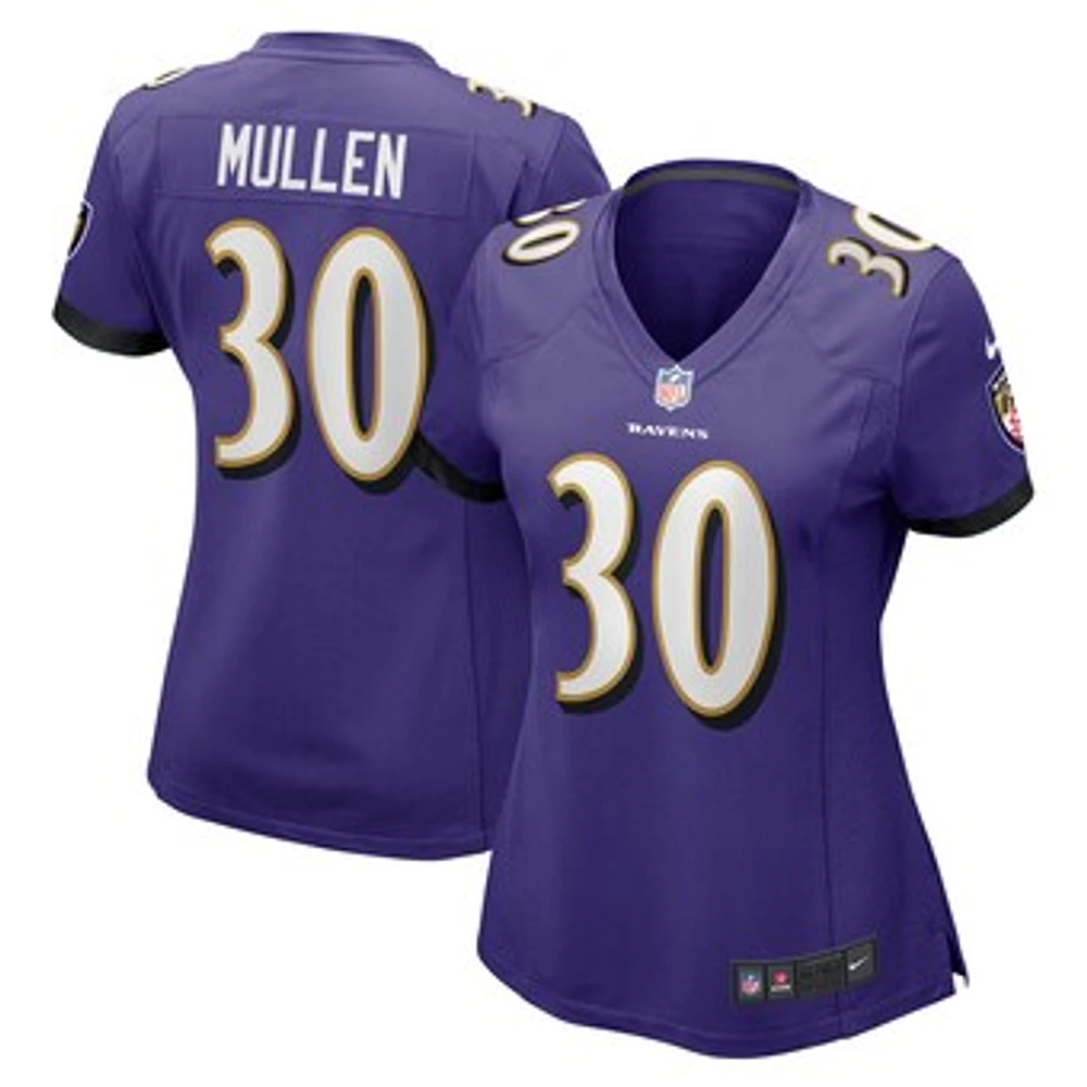 Women's Nike Trayvon Mullen  Purple Baltimore Ravens Game Jersey