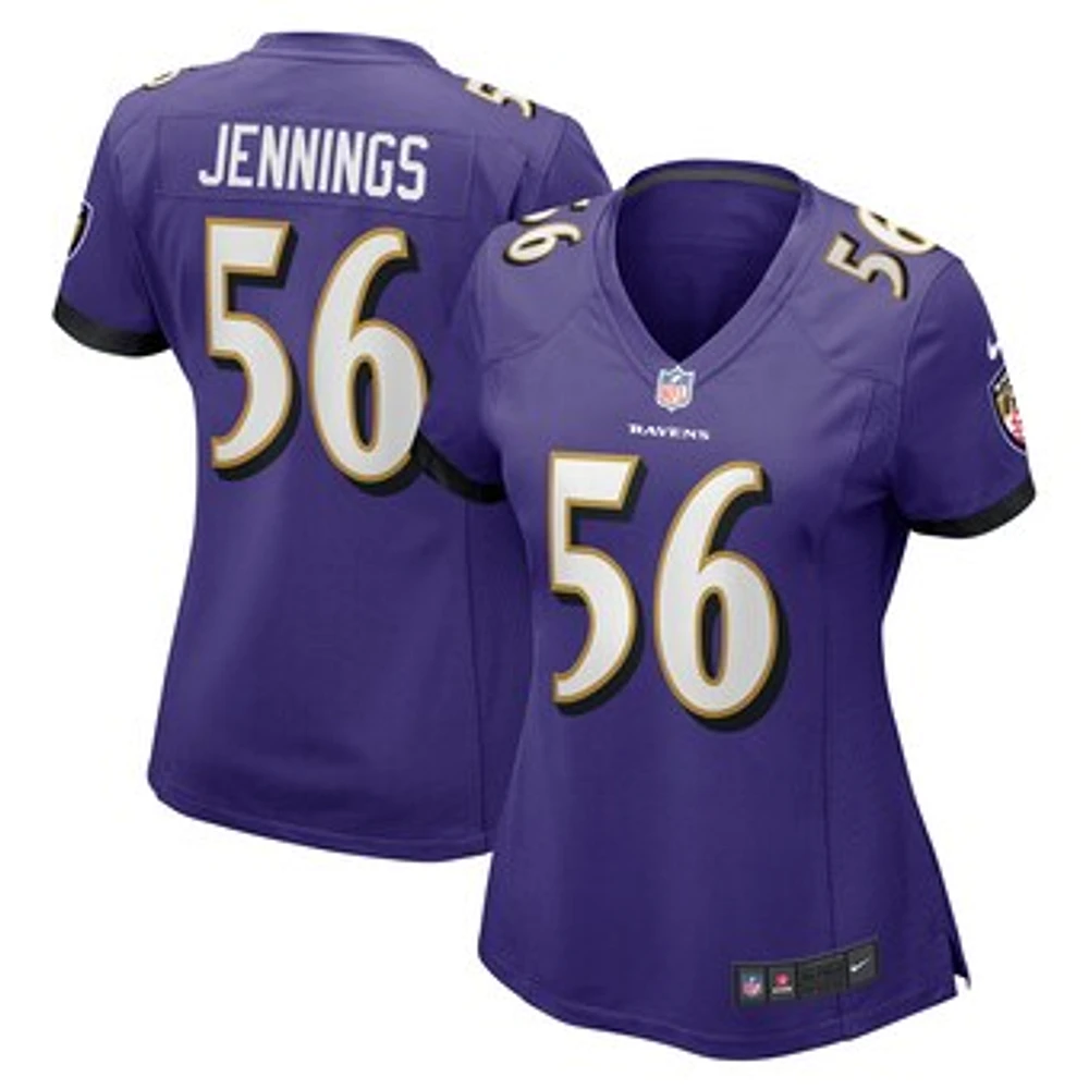 Women's Nike Deion Jennings  Purple Baltimore Ravens Game Jersey